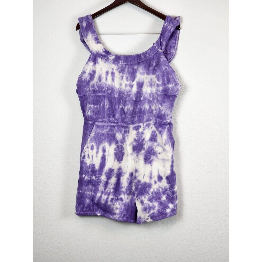 Kendall + Kylie SS21-600 Women's Lavender Tie-Dye 100% Cotton Rumper Size Medium